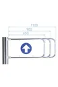 Створка для стойки калитки PERCo-WMD-05 PERCo-AG-650