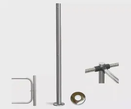 PERCo-BH02 2-16 трехсторонняя стойка с крышкой с отверстием под стопорный механизм
