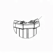 PERCo - RF01 0 - 04 накладка верхняя угловая для ограждений PERCo - MB - 15